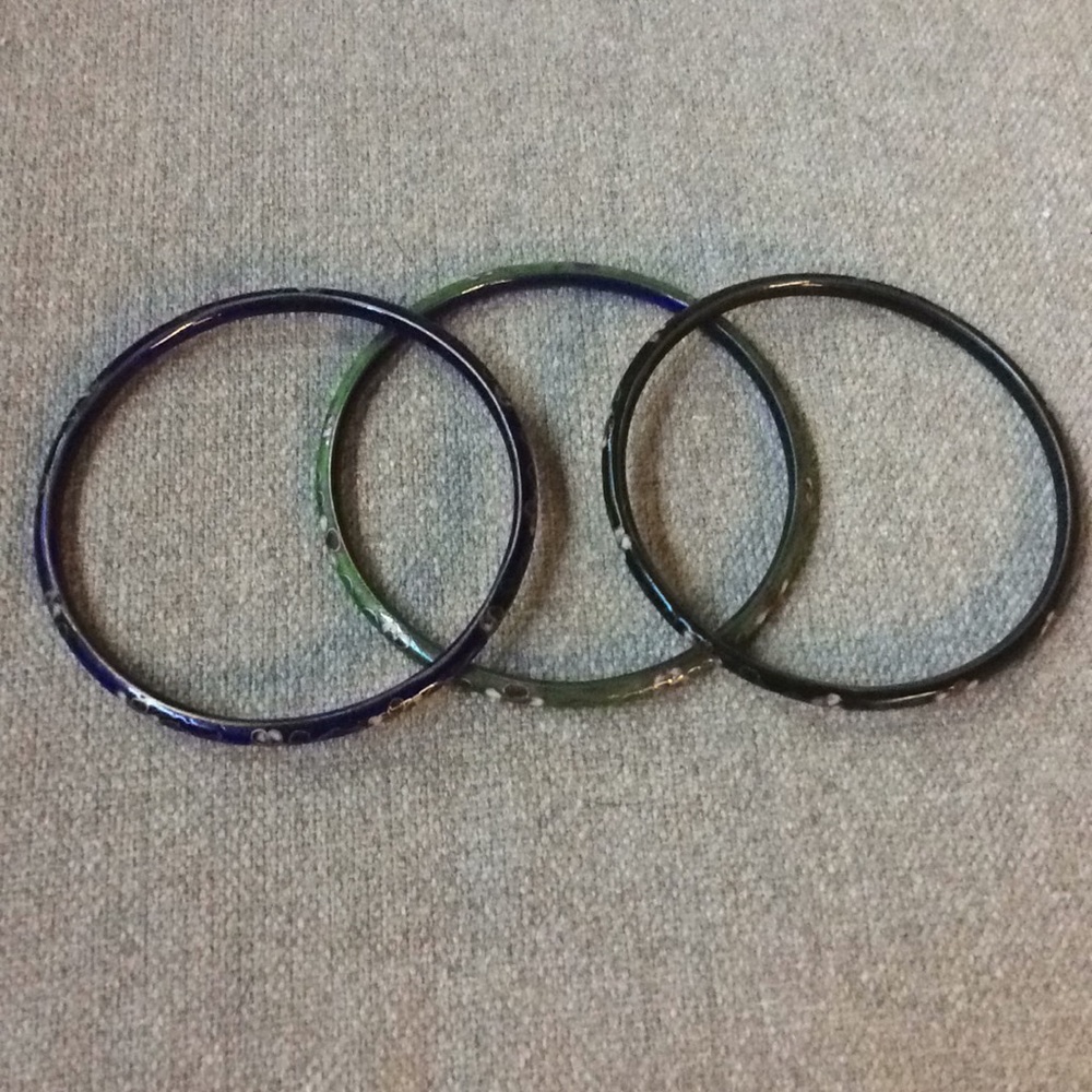 Floral glass bracket set
